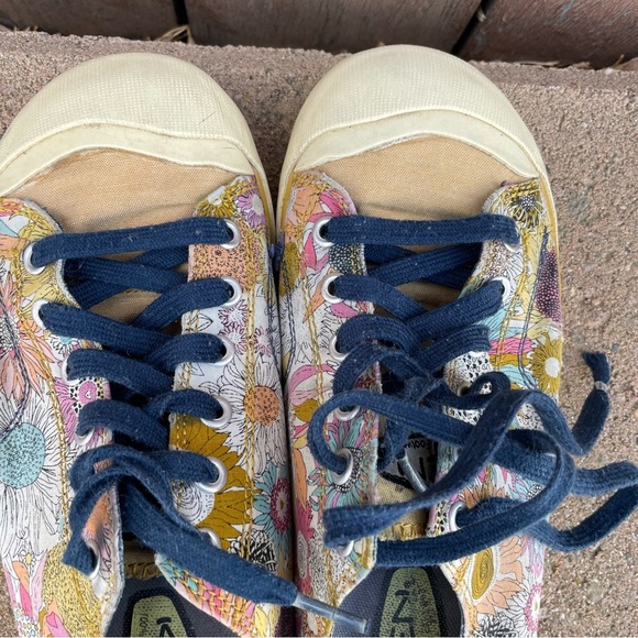 KEEN Women’s Floral Pink Yellow Lace Up Sneakers Wide Toe Box Shoe Size 7 - Picture 6 of 13